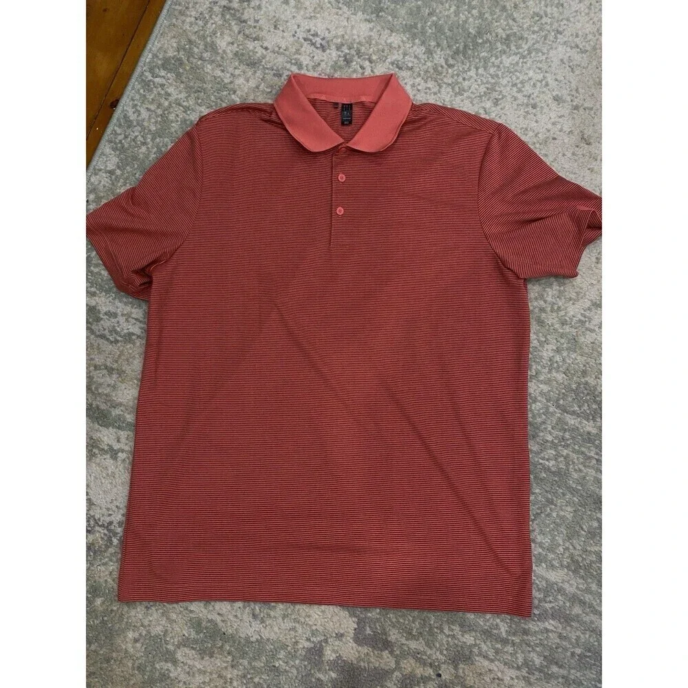 Lot (9) GOLF POLOS - Adidas, Izod, Nike - Size Large - Nike Golf Mock Neck